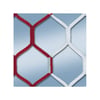 Cawila Tornetz HEXA 7,50x2,50m | Tiefe 0,8x2,0m | Maschenweite 12cm | Stärke 4mm | rot/weiß