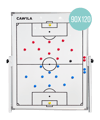 Cawila Taktikboard 90x120 cm | Fußball Taktiktafel inkl. Tasche und Magnete