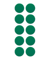 BFP TOP COACH round magnets | set of 10 | 20mm - green