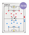 Cawila Taktiktafel Fussball inkl. Tasche| Size: 75 x 100 cm Weiss