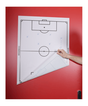 Cawila PRO Taktikfolie 80x100cm Weiss | selbsthaftende Fußball Taktikfolie
