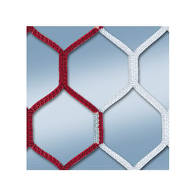 Cawila Tornetz HEXA 7,50x2,50m | Tiefe 0,8x2,0m | Maschenweite 12cm | Stärke 4mm | rot/weiß