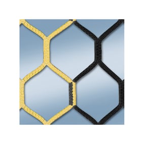 Cawila Tornetz HEXA 7,50x2,50m | Tiefe 0,80x1,50m | Maschenweite 12cm | Stärke 4mm | gelb/schwarz