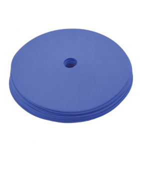 Cawila Gummi Markierungsscheiben 10er Set | rutschfeste Floormarker | 15cm | blau