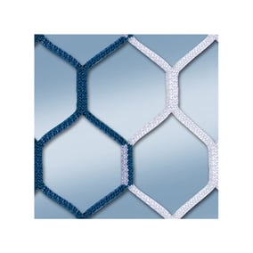 Cawila Tornetz HEXA 7,50x2,50m | Tiefe 0,8x2,0m | Maschenweite 12cm | Stärke 4mm | blau/weiß