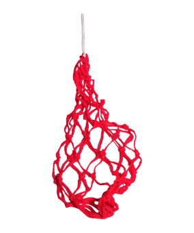 Cawila Nylon-Ballnetz 6 Fussbälle Rot