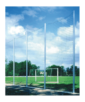 Cawila Standpfosten für Ballfangzäune | Höhe: 5,0m | Alu-Ovalprofil 120 x 100cm | statisch geprüft