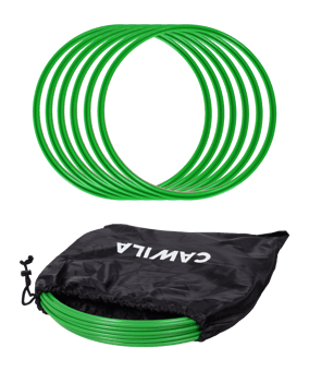 Cawila Koordinationsringe 50cm | 6er Set | Grün | inklusive Tasche
