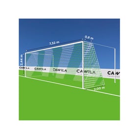 Cawila Tornetz 7,50x2,50m | Tiefe 0,8x2,0m | Maschenweite 12cm | Stärke 4mm | grün/schwarz