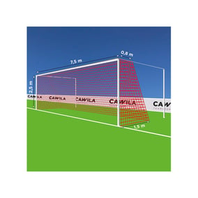 Cawila Tornetz 7,50x2,50m | Tiefe 0,8x1,5m | Maschenweite 12cm | Stärke 4mm | rot