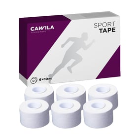 Cawila Sporttape PREMIUM 3,8cm x10cm 6er Set Weiss