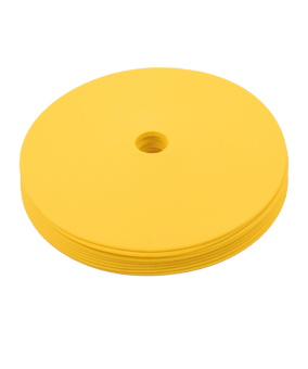 Cawila Gummi Markierungsscheiben 10er Set | rutschfeste Floormarker | 15cm | gelb