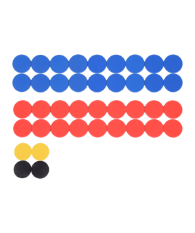Cawila ACADEMY Magnet Set | 30mm | 40er Set | Rot Blau