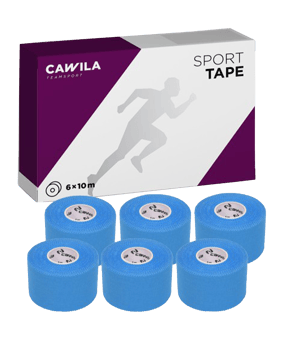 Cawila Sporttape COLOR 3,8cm x 10m 6er Set Blau