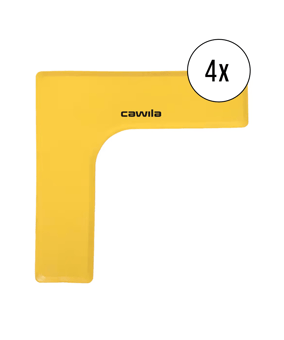 Cawila Marker-System Ecke 27 x 27 x 7,5cm 4er Set Gelb