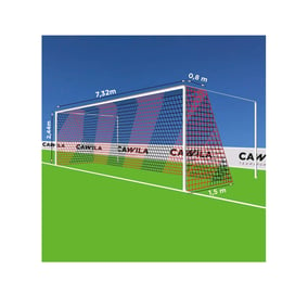 Cawila Tornetz 7,50x2,50m | Tiefe 0,8x1,5m | Maschenweite 12cm | Stärke 4mm | rot/schwarz