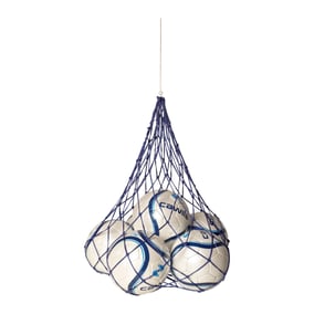 Cawila Nylon-Ballnetz 10 Fussbälle Blau