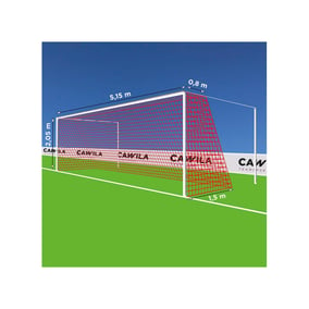 Cawila Tornetz 5,15x2,05m | Tiefe 0,8x1,5m | Maschenweite 12cm | Stärke 4mm | rot