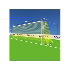 Cawila Tornetz 7,50x2,50m | Tiefe 0,8x1,5m | Maschenweite 12cm | Stärke 4mm | gelb Cawila Tornetz 7,50x2,50m | Tiefe 0,8x1,5m | Maschenweite 12cm | Stärke 4mm | gelb