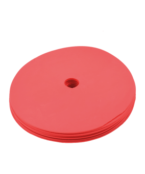 Cawila Gummi Markierungsscheiben 10er Set | rutschfeste Floormarker | 15cm | rot