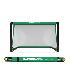 Bazookagoal Teleskoptor | 120x75 cm Grün Weiss | Funino Fußball Minitor