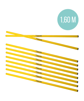 Cawila Trainingsstange L | 1,60m | Ø 25mm | Gelb | Hürdenstangen (Slalomstangen)