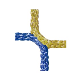 Cawila Tornetz 7,50x2,50m | Tiefe 0,8x1,5m | Maschenweite 12cm | Stärke 4mm | blau/gelb