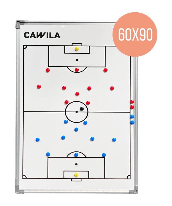 Cawila Taktiktafel Fussball inkl. Tasche| Size: 60 x 90 cm Weiss - weiss