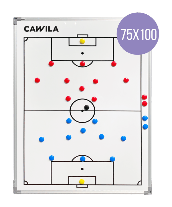 Cawila Taktiktafel Fussball inkl. Tasche| Size: 75 x 100 cm Weiss - weiss