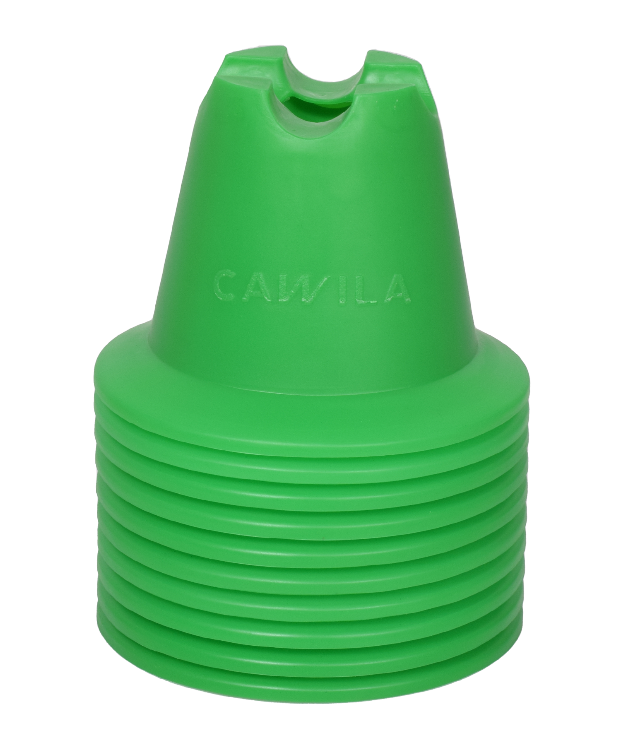 Cawila Mini-Pylone | Trainingskegel | Minihürden | 10er Set | Grün